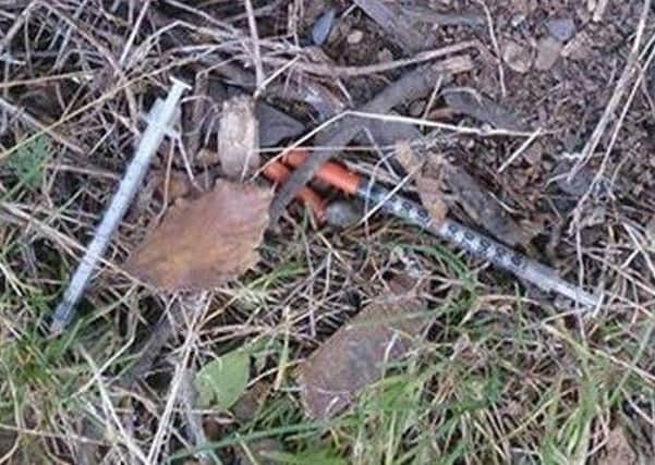 Used syringes found under Great Junction Street Bridge. Picture: supplied
