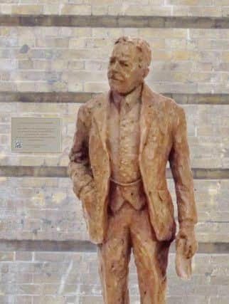 A computer generated mock-up of the statue, with duck. Picture: supplied