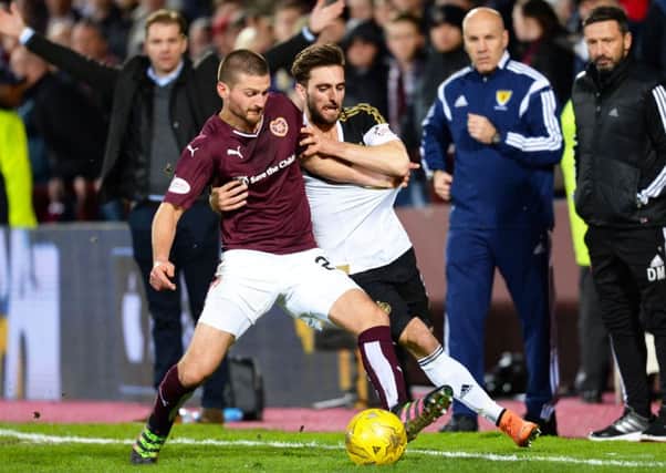Perry Kitchen was taken aback by the atmosphere at Hearts v Aberdeen. Pic: SNS