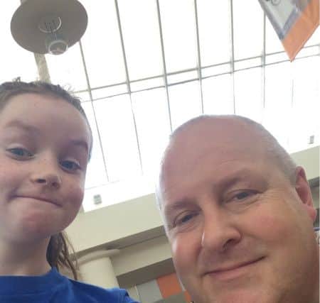 Stephen Maloney with his daughter. Picture: supplied