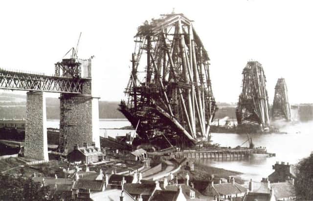 Construction of the Forth Bridge in 1883. Picture: contributed