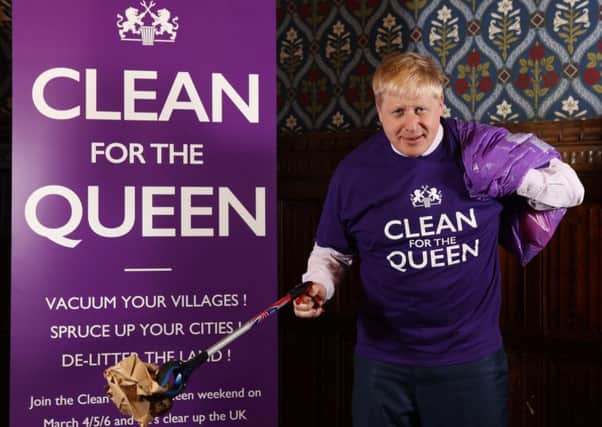 Boris Johnson launches the Clean for the Queen campaign. Picture: contributed