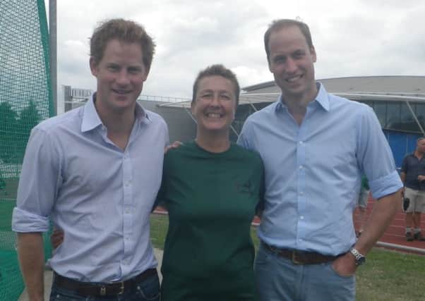 Mary Wilson with Prince Harry and Prince William. Picture: contributed