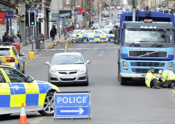 The scene of the fatal accident in Morningside. Picture: Neil Hanna