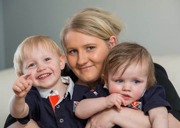 Lyndsey Cornet and her boys, Chris and Lyle. Picture: Ian Georgeson