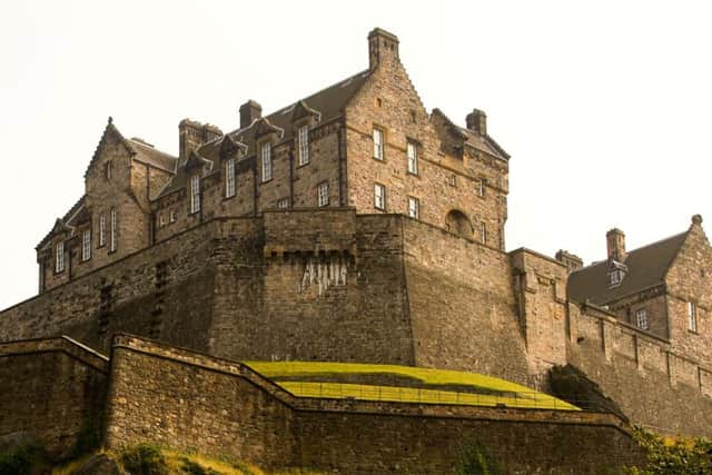 Edinburgh Castle in the centre of the Scotland's capital.