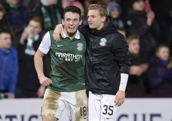 John McGinn, left, and Jason Cummings, right, have been nominated once again for a PFA award. Pic: SNS