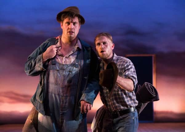 Kristian Phillips (Lennie) and William Rodell (George) in Of Mice And Men
