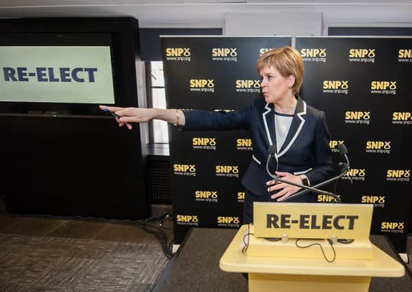 The First Minister is at pains to counter any suggestion that  victory in the election will mark her coronation. Photograph: John Devlin