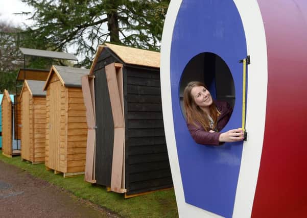 Eilidh Kyle gets the measure of The Ideal Hut by Eva Jiricna CBE. Picture: Neil Hanna