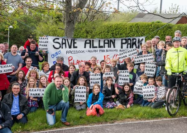 Allan Park Crescent protesters. Picture: Ian Georgeson