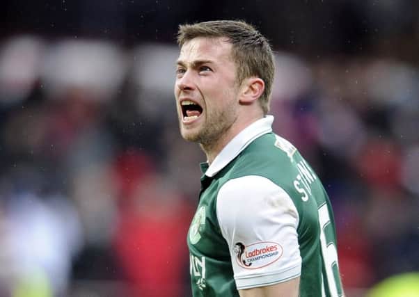 Lewis Stevenson says Hibs are getting more and more used to playing two games in the space of a week. Pic: TSPL