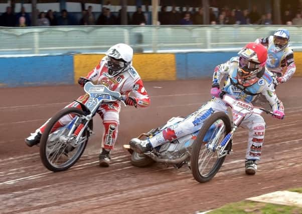 Tigers ace Coty Garcia leads Max Clegg but Monarchs kept on pushing and achieved overall victory. Picture: Ron MacNeill