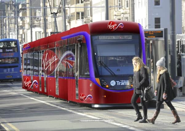 An artist's impression of how advertising could look on the city's trams. Picture: Mark Fearn