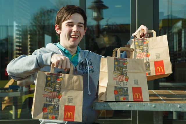 Robert Aiken from Glenrothes who hands out free Mcdonalds on Princes Street to the homeless. Picture: Toby Williams