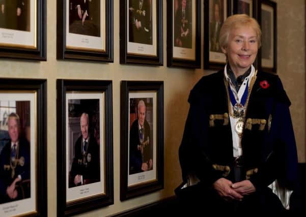 Pat Denzler, in her regalia as Master for the Merchant Company in Edinburgh, is proud to be following tradition. Picture: Contributed