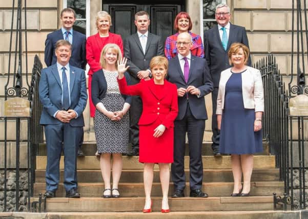 Nicola Sturgeon unveils her new Scottish Cabinet at Bute House. Picture: Ian Georgeson