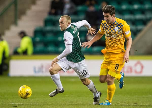 Should Dylan McGeouch start for Hibs in the cup final? Pic: Ian Georgeson