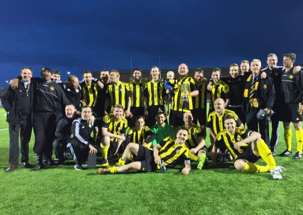 Danderhall Miners beat Shotts Victoria to win the South of Scotland Cup for the first time