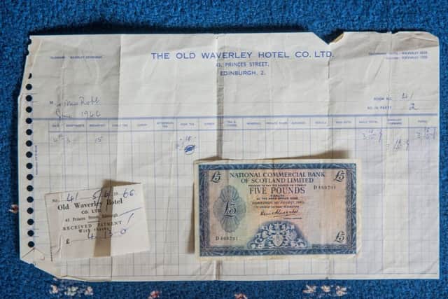 The receipt from the Robb's original stay. Picture: Ian Georgeson
