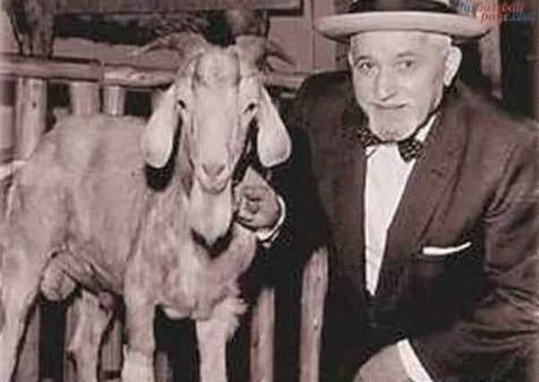 William Billy Goat Sianis and his pet goat Murphy