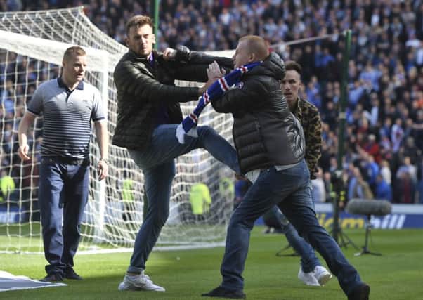 Fans clash at full-time. Picture: SNS