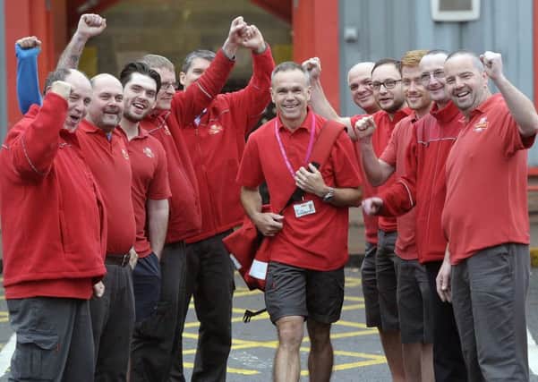 Postie Mark Penfold sets off on his charity walk to mark 500 years of the Royal Mail postal services and raise cash for the Lily Foundation. Picture: Neil Hanna
