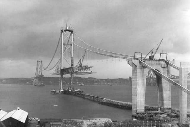 The Forth Road Bridge during construction. Picture: contributed