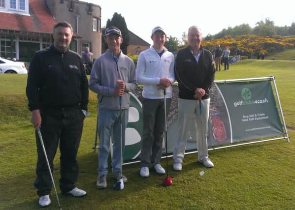 The Stephen Gallacher Foundation team, from left, Stuart Johnston, Connor Wilson, Cameron 
Gallagher and Scott Knowles. Teenage players will be vital if the tournament is to have a decent future