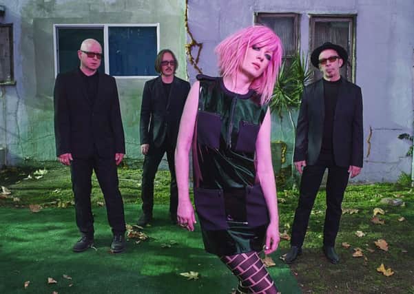 Shirley Manson with her Garbage bandmates. Picture: Joseph Cultice