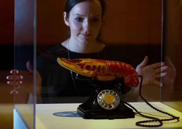 Jill Brown with Salvador Dali's 'Lobster Telephone'. Picture: Scott Louden