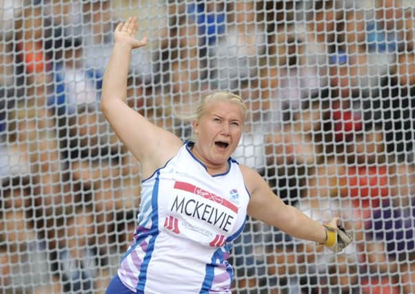 Susan McKelvie threw 61.58 metres in the hammer for EAC
