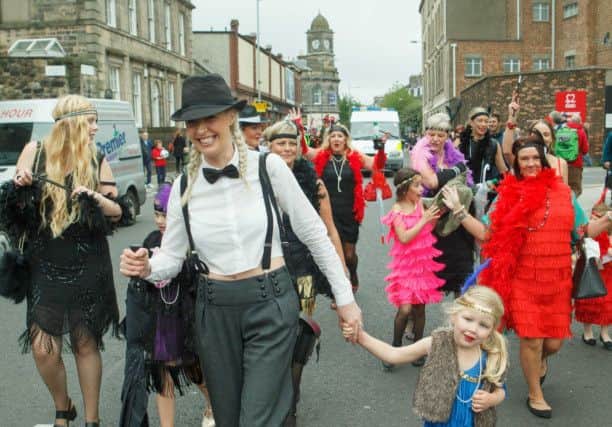Lieth Gala pageant, leaving Balfour Street and making its way to Leith Links. Picture: Toby Williams