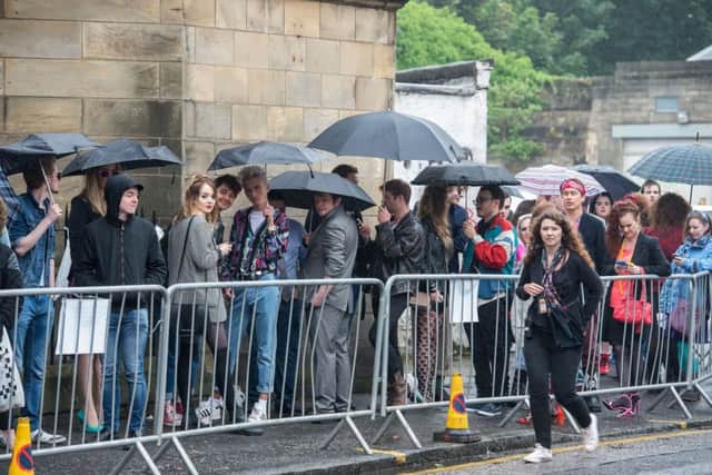 Hopefuls queue outside the Cav nightclub. Picture: Ian Georgeson