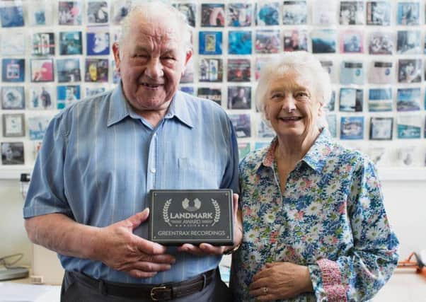 June and Ian Green with their Landmark Award. Picture: Greentrax/Facebook