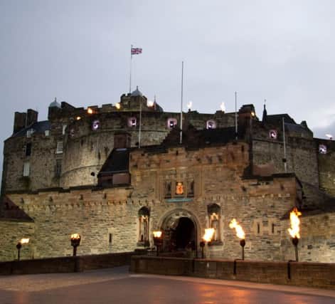 Edinburgh Castle at dawn.