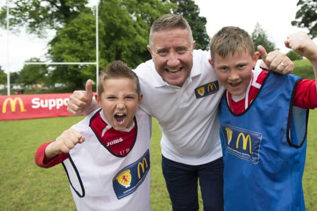 Hearts legend John Robertson was at the McDonalds & Scottish FA Community Football Day. Pic: SNS