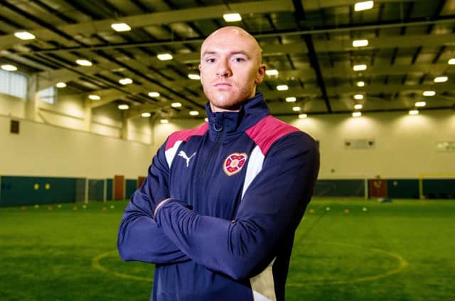 Conor Sammon has signed a three-year deal at Hearts. Pic: SNS