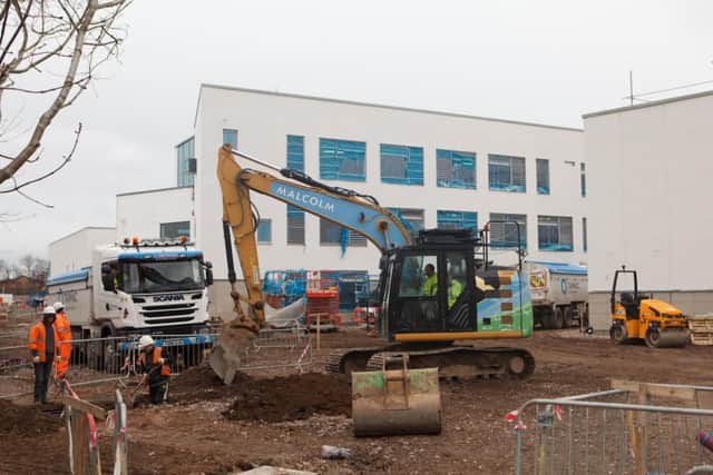 Construction work continues at the school. Picture: Toby Williams