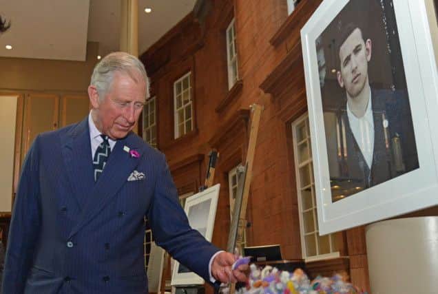 Prince Charles meets workers at Rosyth. Picture: Jon Savage