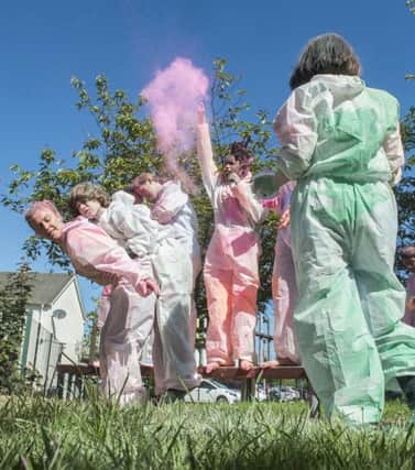 Children photographed at sound and powder paint workshops at St Crispins School Edinburgh in preparation for the Awfey Huge Fantastic Variety Show at the Festival Theatre. Picture: Phil Wilkinson