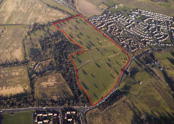 The site of the development outlined in red. Picture: contributed