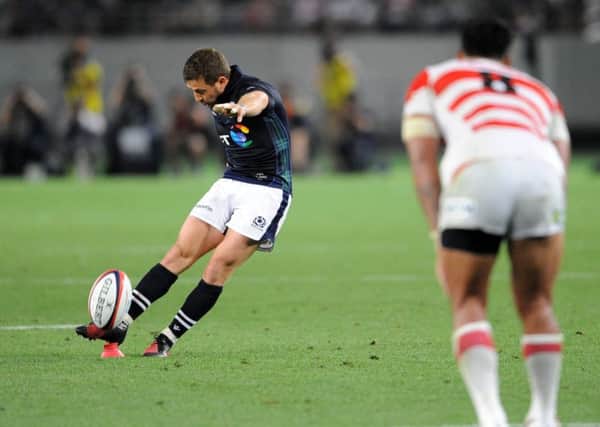 Greig Laidlaw scored four late penalties to give Scotland victory. Picture: David Gibson/Fotosport