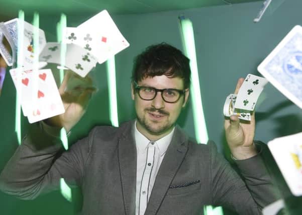 Magician Kevin Quantum at Summerhall ahead of the Magic Festival which starts there on Friday. Picture: Greg Macvean