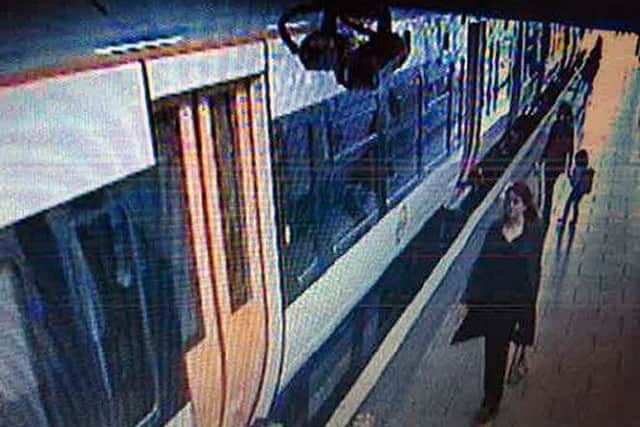 CCTV image showing Saima on Platform 1 in Wembley Central on the 30th August last year. Picture: supplied