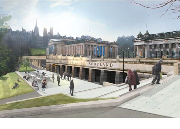 Artist's impression of the Scottish National Gallery extension. Picture: SNG