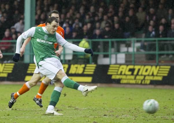 Anthony Stokes drills home his second goal of the afternoon but was later denied a hat-trick
