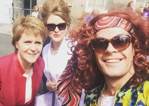 Rhys took this selfie with Nicola Sturgeon at the Pride Edinburgh festival. Picture: Rhys Smith