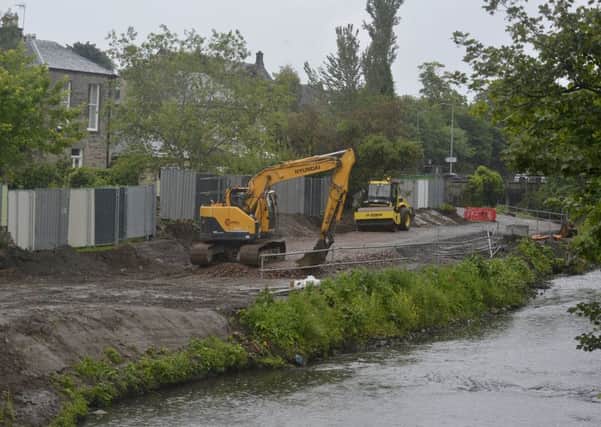 Water of Leith Flood Prevention Scheme work which is under way near Murrayfield Ice Rink. Picture: Julie Bull