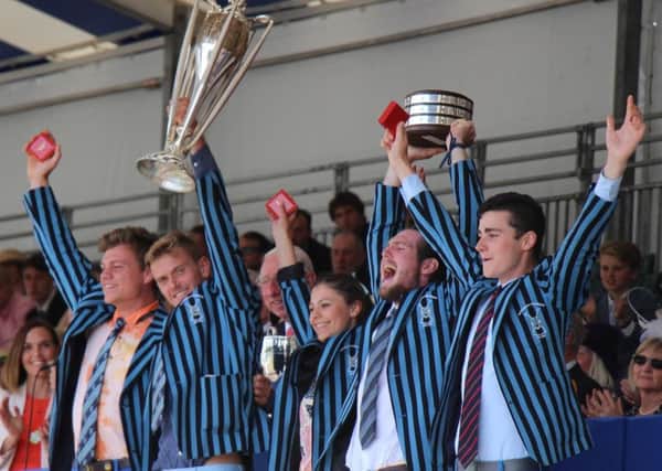 The Edinburgh University team celebrates its success. Picture: Edinburgh University Boat Club